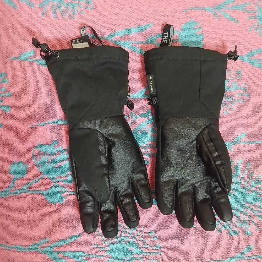 The north face womens small black ski gloves waterproof